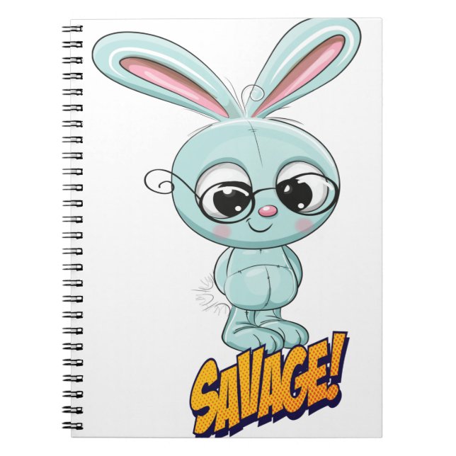 Bunny Cute Kawaii Cartoon Notebook (Front)
