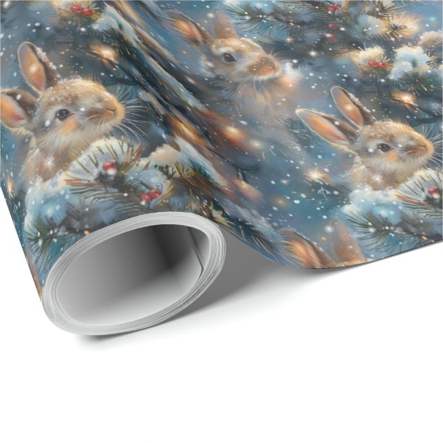 Bunny Cute Wrapping Paper for Christmas Gifts (Roll Corner)