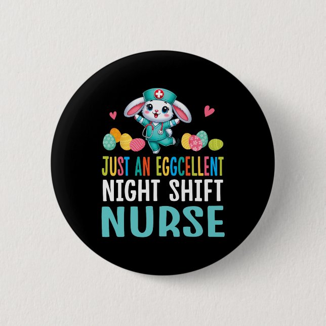 Bunny Dance Easter Eggs Just An Eggcellent Night S 2 Inch Round Button (Front)