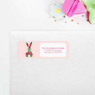 Bunny de Pâques Floral Adresse de retour personnal
