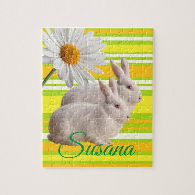 Bunny Decorative Jigsaw Puzzle Daisy (Vertical)