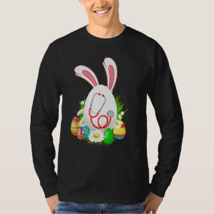 Bunny Doctor Rabbit Eggs Hunting Job Easter Day T-Shirt