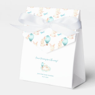 Bunny Dreams blue baby shower Favor Box