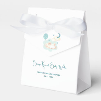 Bunny Dreams Blue Baby Shower Favor Box