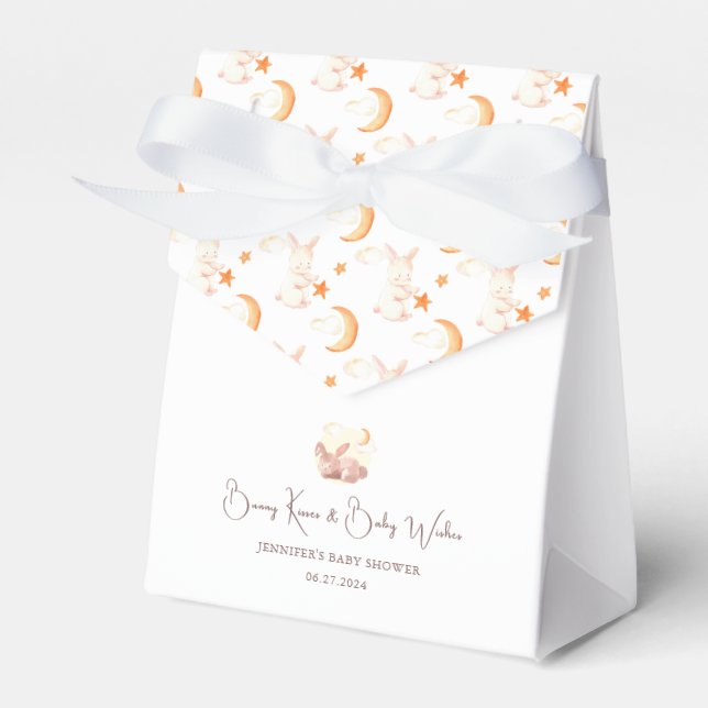 Bunny Dreams gender neutral baby shower Favor Box (Front Side)