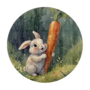  Bunny Dreams: Whimsical Glass Cutting Board