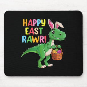 Bunny Ear Dinosaur Happy Easter Egg Hunt Boys Girl Mouse Pad
