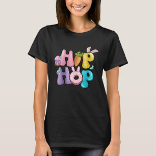 Bunny Ear Retro Groovy Hip Hop Easter Day T-Shirt