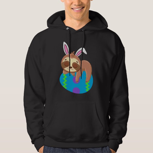 Bunny Ear Sloth Hoodie (Front)