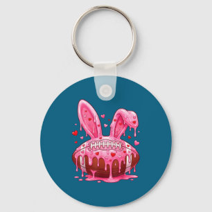 Bunny ears american football fan funny easter bunn keychain