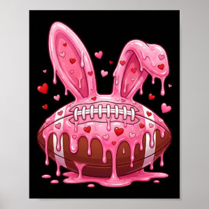Bunny Ears American Footll Fan Funny Easter Bunny  Poster