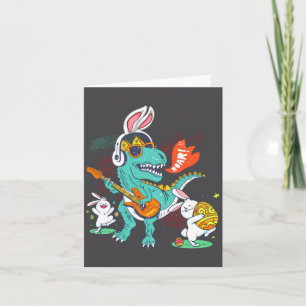 Bunny Ears Egg Easter Day Dinosaur Dino Rex 2022 Card