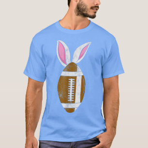 Bunny Ears Football Happy Easter boys girls  T-Shirt