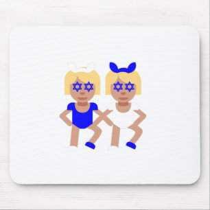 bunny ears hanukkah mouse pad