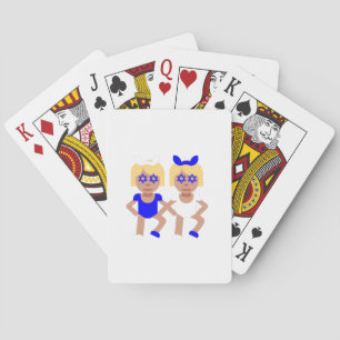 bunny ears hanukkah playing cards