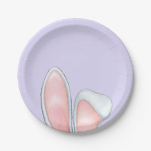 Bunny Ears Lavender Paper Plate