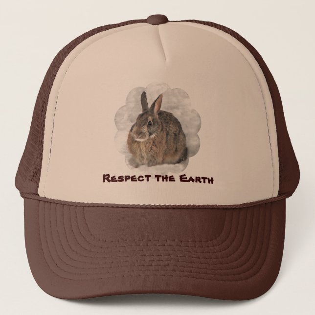 Bunny Earth Day Trucker Hat (Front)