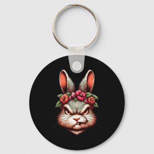 Bunny Easter Angry Bunny  Keychain