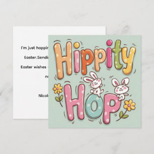 Bunny Easter Card , Personalized Easter funnyBunny