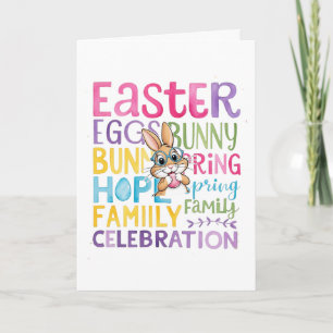 Bunny Easter Card , Personalized Easter funnyBunny