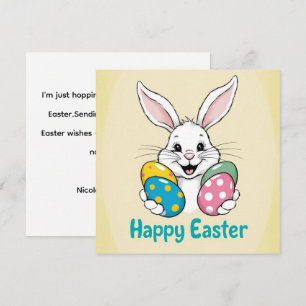 Bunny Easter Card , Personalized Easter funnyBunny