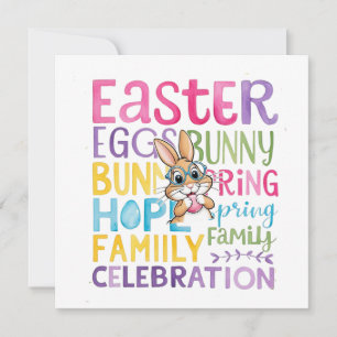 Bunny Easter Card , Personalized Easter funnyBunny