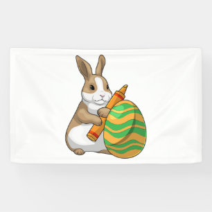Bunny Easter Easter egg Painting Banner