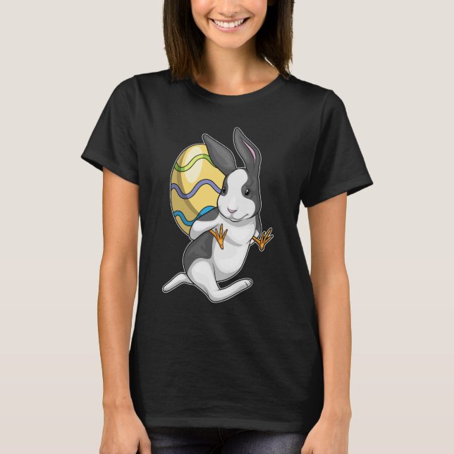 Bunny Easter Easter egg Piggyback T-Shirt (Front)