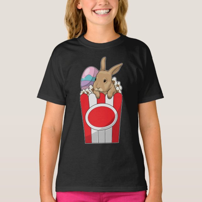 Bunny Easter Easter egg Popcorn T-Shirt (Front)