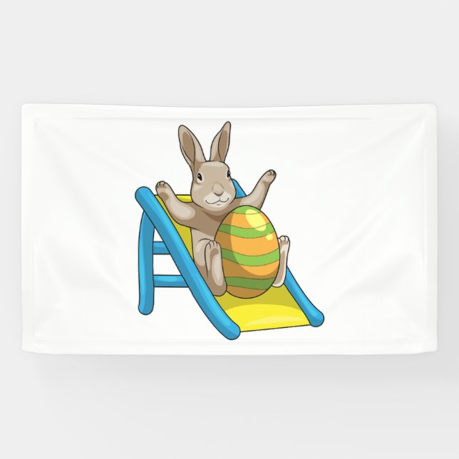 Bunny Easter Easter egg Slide Banner (Horizontal)