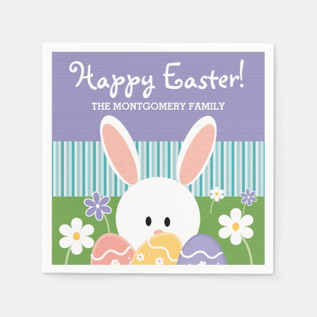BUNNY EASTER EGG NAPKIN (Front)