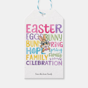 Bunny Easter Gift Tag, Personalized EasterBunny Tags