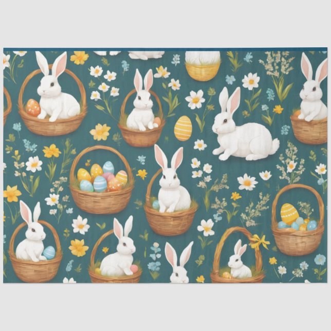 Bunny Easter Modern Collection Tissue Paper (Front)