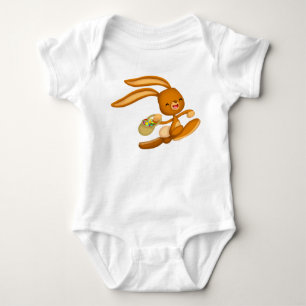 Bunny Easter on the Loose!! cartoon Baby apparel Bodysuit