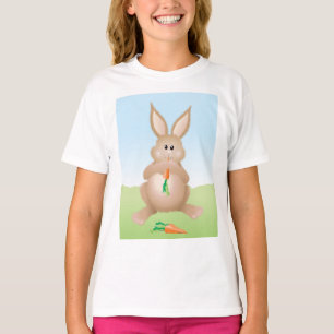 Bunny Eating Carrot Adorable Rabbit T-Shirt