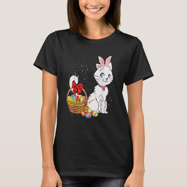 Bunny Eggs Costume  Mens Womens Kids Cute Cat East T-Shirt (Front)