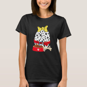 Bunny Eggs Dalmatian Dog Print Bunny Toddler Easte T-Shirt