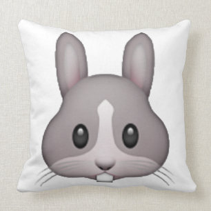 Bunny - Emoji Throw Pillow