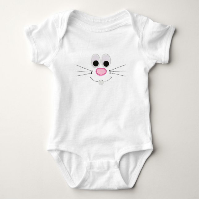 Bunny Face Baby Bodysuit (Front)