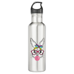 Bunny Face Bubblegum Blowing Glasses Headband Happ 710 Ml Water Bottle