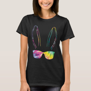 Bunny face Cool Easter Bunny with Glasses Easter   T-Shirt