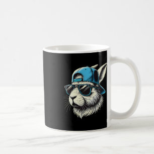 Bunny Face Hat Sungles Happy Easter Day Boy Kid  Coffee Mug
