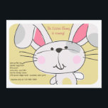 Bunny Face Invitation<br><div class="desc">A cartoon style bunny with a yellow background makes a great invitation for any Easter celebration or children's party. The card is easy to customize with your wording, font, font colour and choice of six paper types. Not exactly what you're looking for? All our products can be custom designed to...</div>