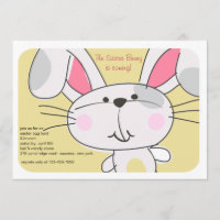 Bunny Face Invitation