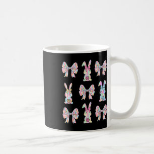 Bunny Face Rabbit Coquette Bow Easter Day Women Gi Coffee Mug