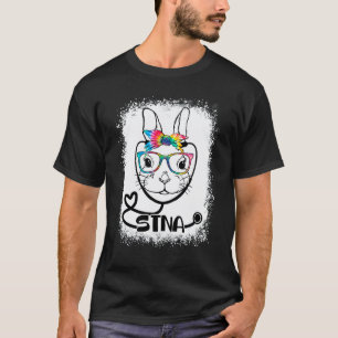 Bunny Face Stna Glasses Nurse Easter Day T-Shirt