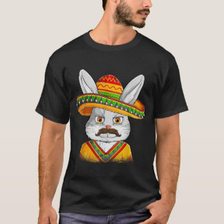 Bunny Face With Sombrero Boys Men Kids Easter Day8 T-Shirt