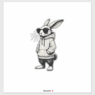 Bunny Face with Sunglasses Easter Day for Boys Men