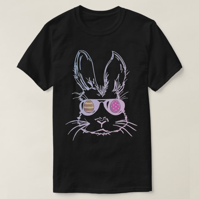 Bunny Face With Sunglasses Easter Day For Boys Men T-Shirt (Design Front)