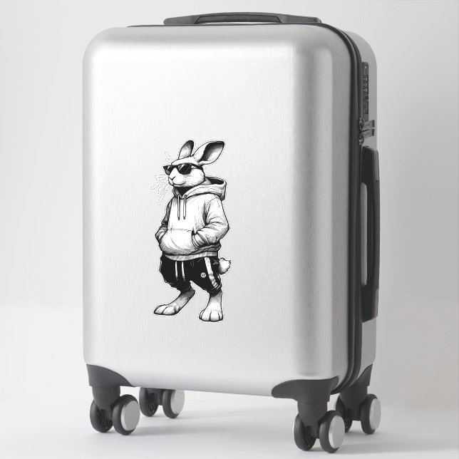 Bunny Face With Sunglasses Happy Easter Day (Suitcase)